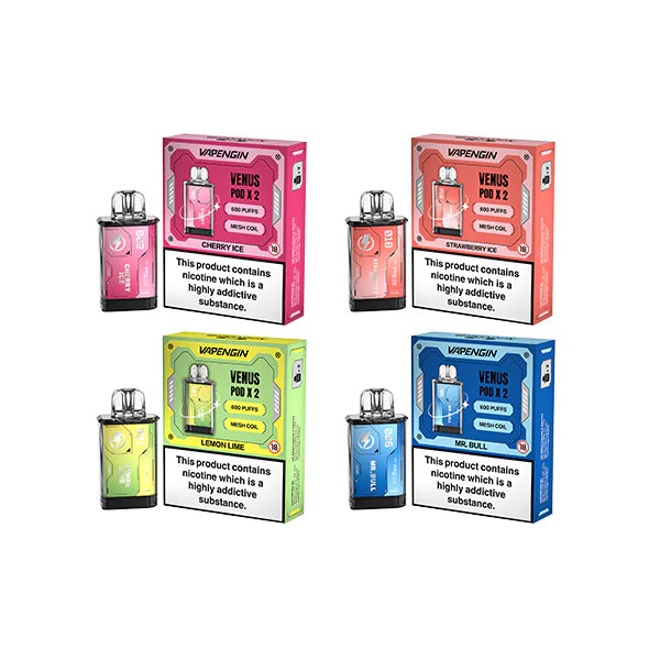 20mg Vapengin Venus Prefilled Pods 1200 Puffs - 2 Pcs  Vape Street UK