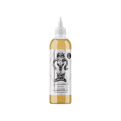 made by: Dope Goat price:£40.53 Dope Goat Deluxe 10,000 CBD + CBG E-liquid 250ml (70VG/30PG) next day delivery at Vape Street UK