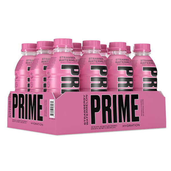 made by: Prime price:£8.28 PRIME Hydration Strawberry Watermelon Sports Drink 500ml next day delivery at Vape Street UK