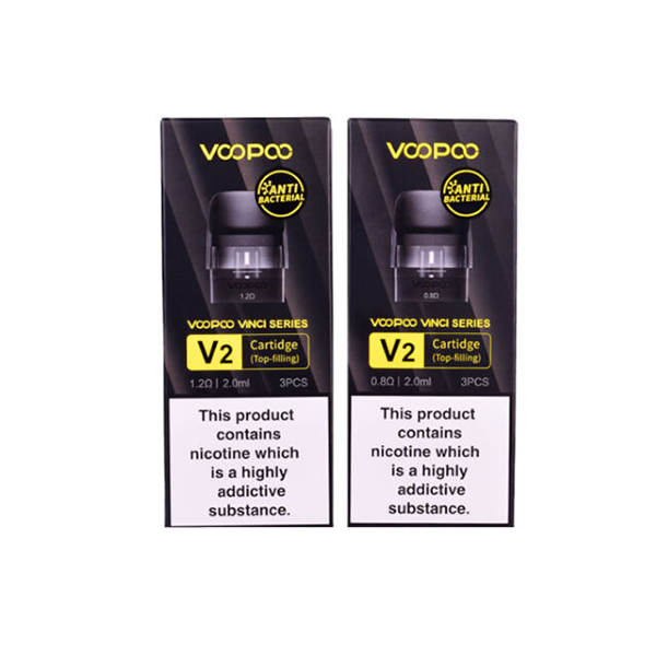 VooPoo Vinci V2 Replacement Cartridge Pods 0.8Ω/1.2Ω - 3Pcs
