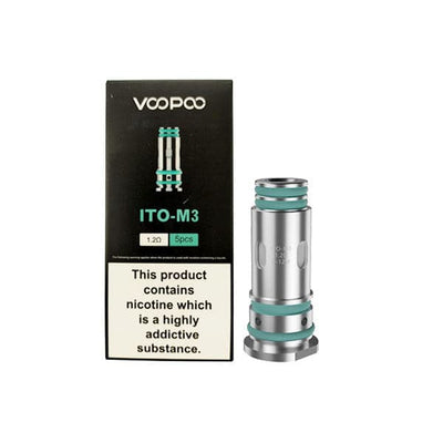 made by: Voopoo price:£10.80 Voopoo ITO M Series Replacement Coils - 1.0Ω/1.2Ω next day delivery at Vape Street UK