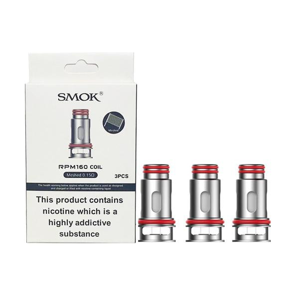 made by: Smok price:£8.16 Smok RPM160 Replacement Mesh Coil 0.15ohm next day delivery at Vape Street UK