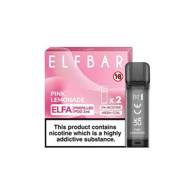 made by: ELF Bar price:£4.80 ELF Bar ELFA 20mg Replacement Prefilled Pods 2ml next day delivery at Vape Street UK
