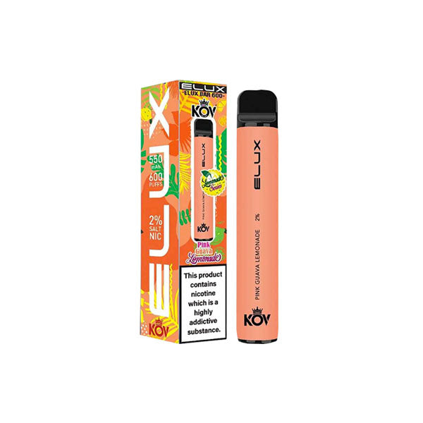made by: Elux price:£4.14 20mg Elux KOV Bar Lemonade Series Disposable Vape Device 600 Puffs next day delivery at Vape Street UK