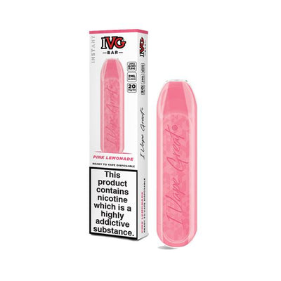 made by: I VG price:£3.50 20mg I VG Bar 600 Puffs Disposable Vape next day delivery at Vape Street UK