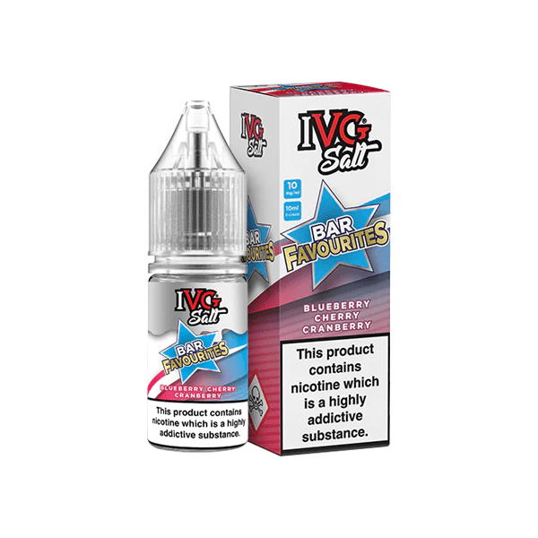 made by: I VG price:£3.99 20mg I VG Bar Favourites 10ml Nic Salts (50VG/50PG) next day delivery at Vape Street UK