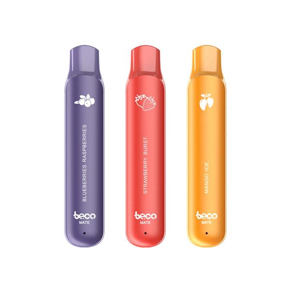 made by: Vaptio price:£2.70 20mg Vaptio Beco Mate Disposable Vape Pod 550 Puffs next day delivery at Vape Street UK