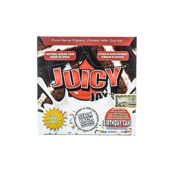 made by: Juicy Jay price:£44.00 24 Juicy Jay Birthday Cake Flavoured King Size Premium Rolling Papers next day delivery at Vape Street UK