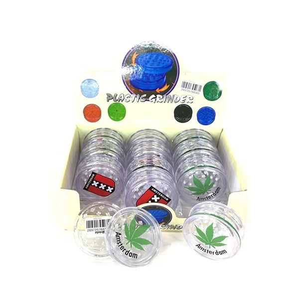 made by: 4Smoke price:£13.55 12 x 2 Parts 4Smoke Plastic Grinder - HX033A next day delivery at Vape Street UK