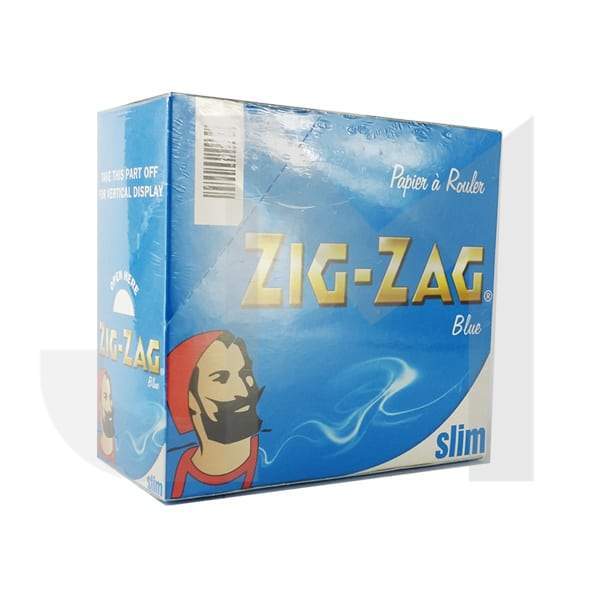 made by: Zig-Zag price:£22.58 50 Zig-Zag Blue Slim King Size Rolling Papers next day delivery at Vape Street UK