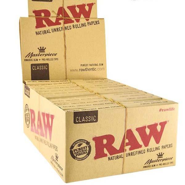made by: Raw price:£27.20 24 Raw Classic King Size Slim Rolling Papers + Tips (Connoisseur) next day delivery at Vape Street UK
