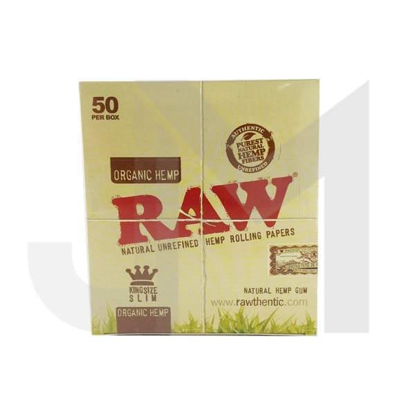 made by: Raw price:£27.83 50 Raw Organic Hemp King Size Slim Rolling Papers next day delivery at Vape Street UK
