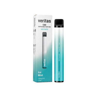 made by: Vertias price:£7.65 Veritas 150mg CBD Disposable Vape Pens 500 Puffs next day delivery at Vape Street UK