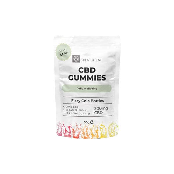 made by: Bnatural price:£9.50 Bnatural 200mg CBD Vegan Cola Bottles Gummies - 10 Pieces next day delivery at Vape Street UK