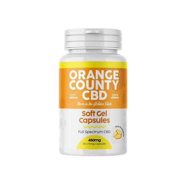 made by: Orange County price:£23.75 Orange County 450mg Full Spectrum CBD Capsules - 30 Caps next day delivery at Vape Street UK