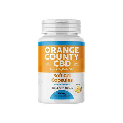 made by: Orange County price:£35.63 Orange County 900mg Full Spectrum CBD Capsules - 30 Caps next day delivery at Vape Street UK