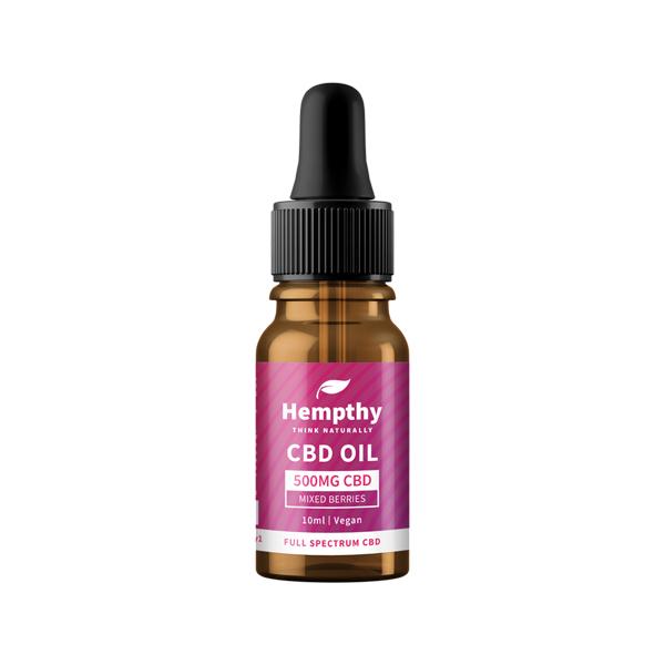 made by: Hempthy price:£17.01 Hempthy 500mg CBD Oil Full Spectrum Mixed Berries - 10ml next day delivery at Vape Street UK