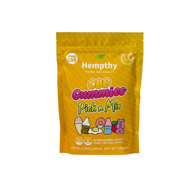 made by: Hempthy price:£9.22 Hempthy 300mg CBD Gummies 30 Ct Pouch next day delivery at Vape Street UK