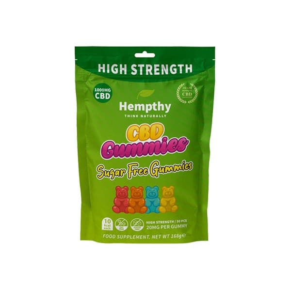 made by: Hempthy price:£22.78 Hempthy 1000mg CBD Sugar Free Gummies - 50 Pieces next day delivery at Vape Street UK