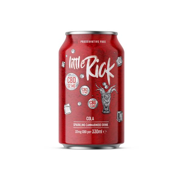 made by: Little Rick price:£69.90 24 x Little Rick 32mg CBD (+CBG) Sparkling 330ml Cola next day delivery at Vape Street UK