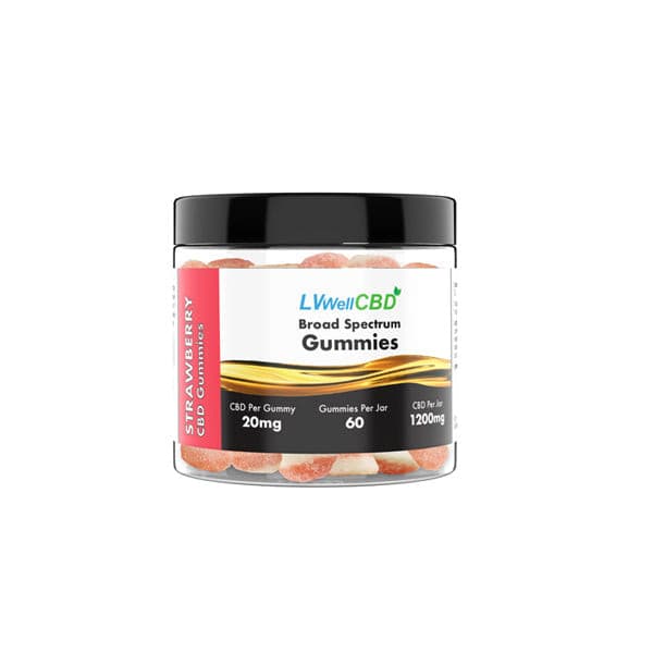 made by: LVWell CBD price:£20.90 LVWell 1200mg CBD Gummies - 60 Count next day delivery at Vape Street UK