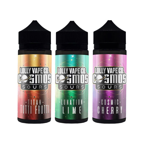 made by: Lolly Vape Co price:£12.50 Lolly Vape Co Cosmos Sours 100ml Shortfill 0mg (80VG/20PG) next day delivery at Vape Street UK