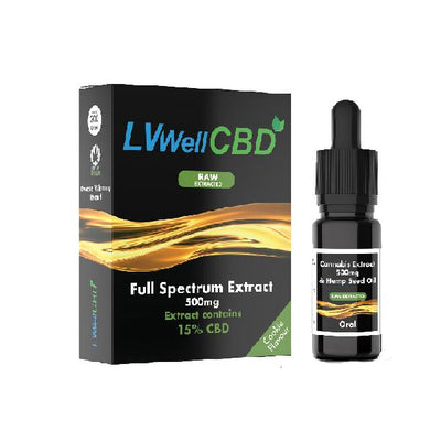 made by: LVWell CBD price:£6.65 LVWell CBD 500mg 10ml Raw Cannabis Oil next day delivery at Vape Street UK