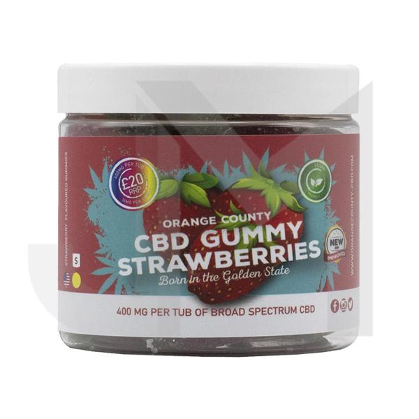made by: Orange County price:£19.99 Orange County CBD 400mg Gummies - Small Pack next day delivery at Vape Street UK