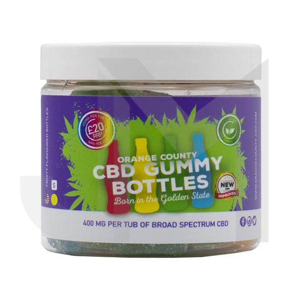 made by: Orange County price:£19.99 Orange County CBD 400mg Gummies - Small Pack next day delivery at Vape Street UK