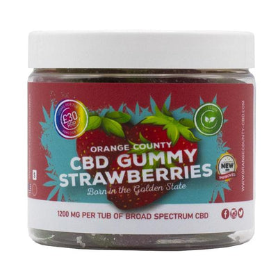 made by: Orange County price:£29.99 Orange County CBD 1200mg Gummies - Small Pack next day delivery at Vape Street UK