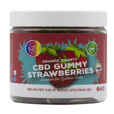 made by: Orange County price:£24.99 Orange County CBD 800mg Gummies - Small Pack next day delivery at Vape Street UK