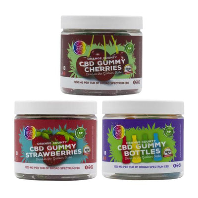 made by: Orange County price:£29.99 Orange County CBD 1200mg Gummies - Small Pack next day delivery at Vape Street UK