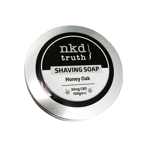 made by: NKD price:£11.31 NKD 30mg CBD Speciality Shaving Soap 100g - Honey Oak (BUY 1 GET 1 FREE) next day delivery at Vape Street UK