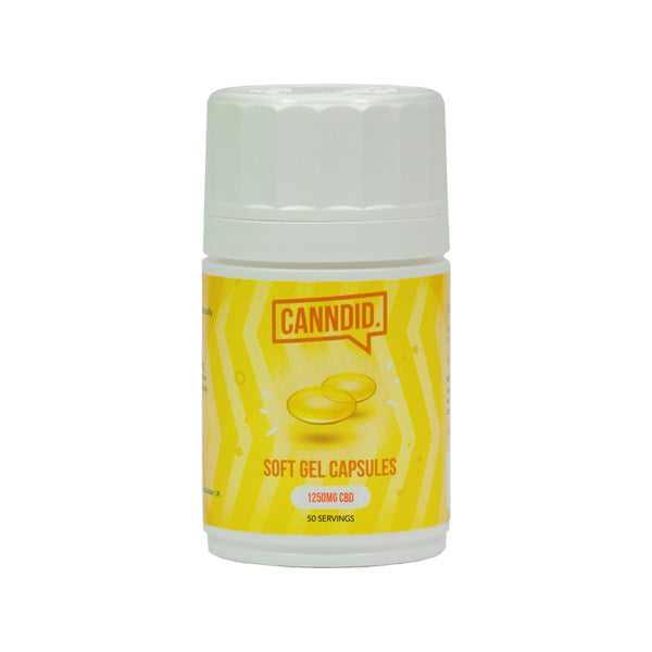 made by: Canndid price:£28.50 Canndid 1250mg CBD Capsules - 50 Caps next day delivery at Vape Street UK