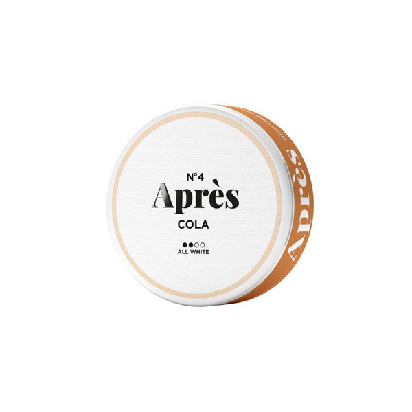 made by: Après price:£6.30 Après 8mg Cola Nicotine Snus Pouches 20 Pouches next day delivery at Vape Street UK