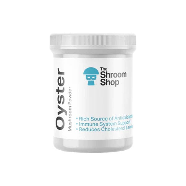 made by: The Shroom Shop price:£31.81 The Shroom Shop Oyster Mushroom 90000mg Powder next day delivery at Vape Street UK