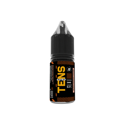 made by: Tens price:£19.00 6mg Tens 50/50 10ml (50VG/50PG) - Pack Of 10 next day delivery at Vape Street UK