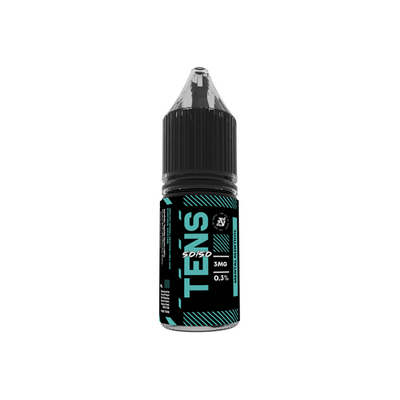 made by: Tens price:£19.00 3mg Tens 50/50 10ml (50VG/50PG) - Pack Of 10 next day delivery at Vape Street UK