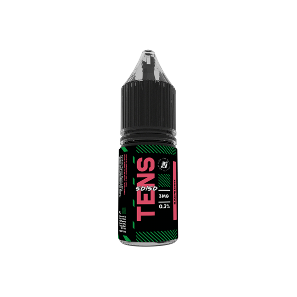 made by: Tens price:£19.00 12mg Tens 50/50 10ml (50VG/50PG) - Pack Of 10 next day delivery at Vape Street UK