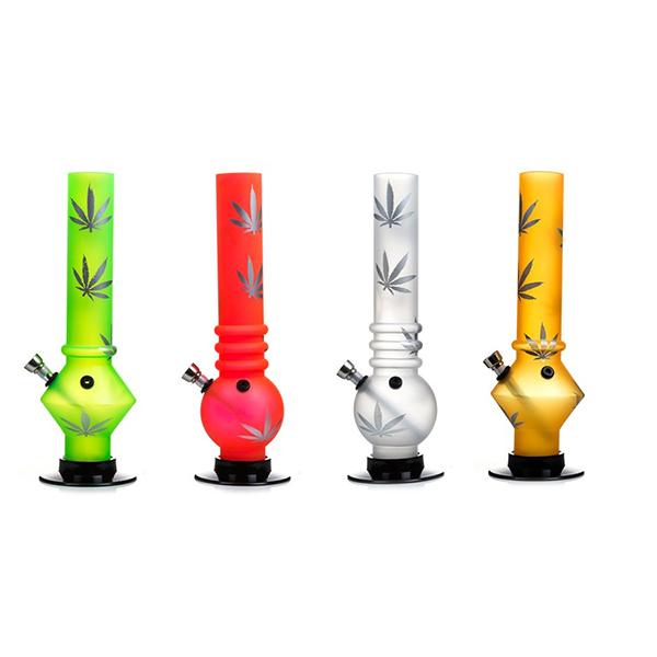 made by: Unbranded price:£43.05 6 x Small Leaf Printed Acrylic Bong - FMP next day delivery at Vape Street UK