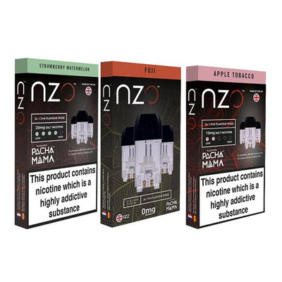 made by: NZO price:£9.68 NZO 20mg Salt Cartridges with Pacha Mama Nic Salt (50VG/50PG) next day delivery at Vape Street UK