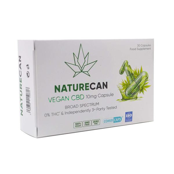 made by: Naturecan price:£26.51 Naturecan 10mg Vegan CBD Capsules - 30 Caps next day delivery at Vape Street UK