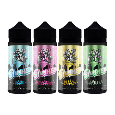 made by: No Frills price:£7.90 No Frills Collection Slushed 80ml Shortfill 0mg (80VG/20PG) next day delivery at Vape Street UK