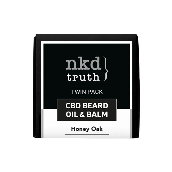 made by: NKD price:£17.01 NKD 150mg CBD Twin Pack Honey Oak Beard Oil and balm (BUY 1 GET 1 FREE) next day delivery at Vape Street UK