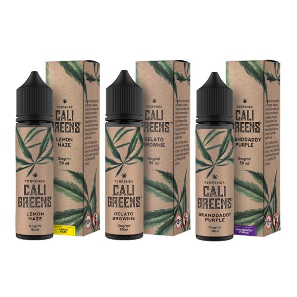made by: Cali Greens price:£13.00 Terpenes Cali Greens 50ml Shortfill E-Liquid (70VG/30PG) next day delivery at Vape Street UK