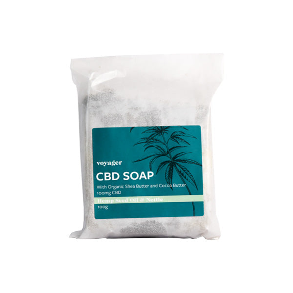 made by: Voyager price:£10.18 Voyager 100mg CBD Hemp & Lettle Soap - 100g next day delivery at Vape Street UK