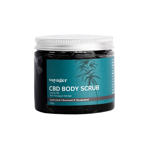 made by: Voyager price:£22.61 Voyager 250mg CBD Activated Charcoal & Bergamot Body Scrub - 250g next day delivery at Vape Street UK