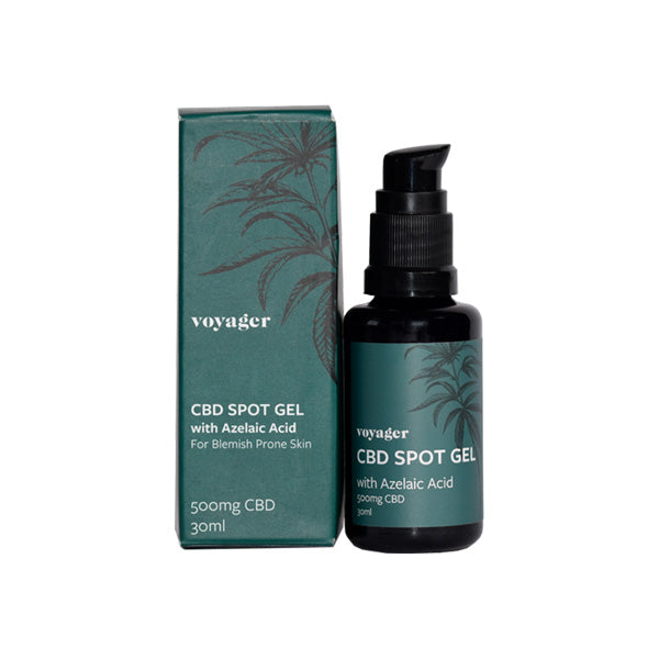 made by: Voyager price:£22.61 Voyager 500mg CBD Clarity Azeliaic Acid Spot Gel - 100ml next day delivery at Vape Street UK