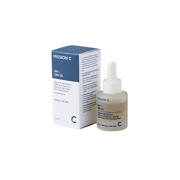made by: Mission C price:£62.19 Mission C Day + 1000mg CBD Oil - 10ml next day delivery at Vape Street UK