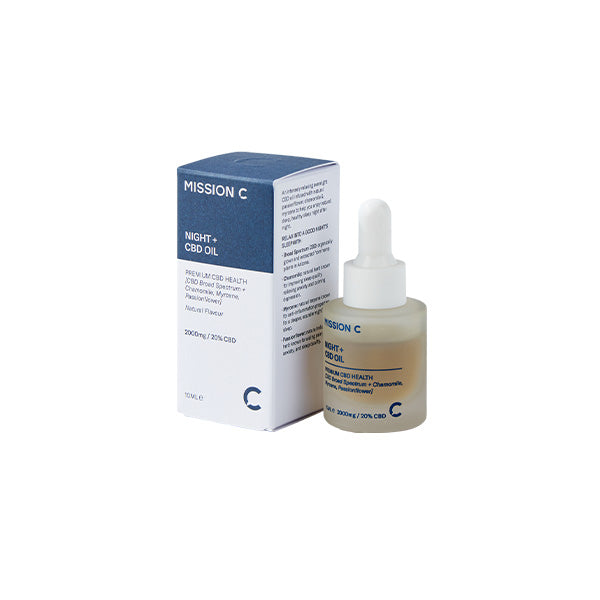 made by: Mission C price:£113.09 Mission C Night + 2000mg CBD Oil - 10ml next day delivery at Vape Street UK